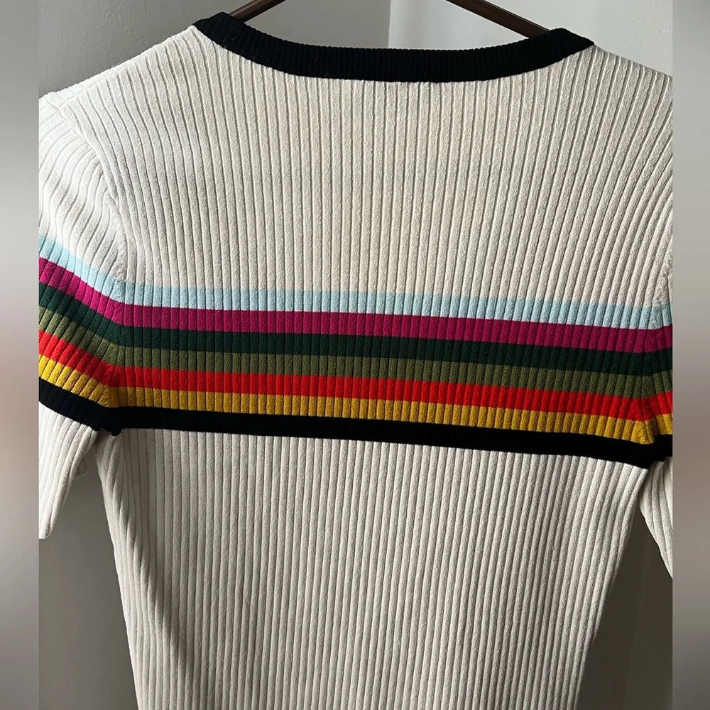 Tory Burch Multicolor Striped Short Sleeve Tee